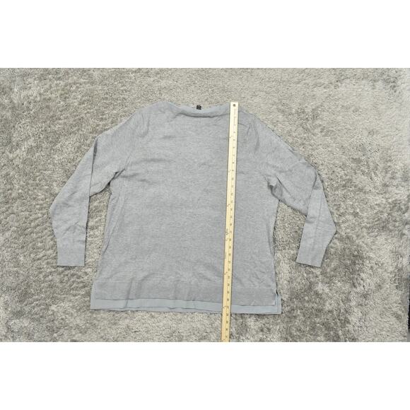 Lane Bryant Gray Pullover Sweater Plus Size 22/24 V Neck Long Sleeve Soft - Picture 5 of 8